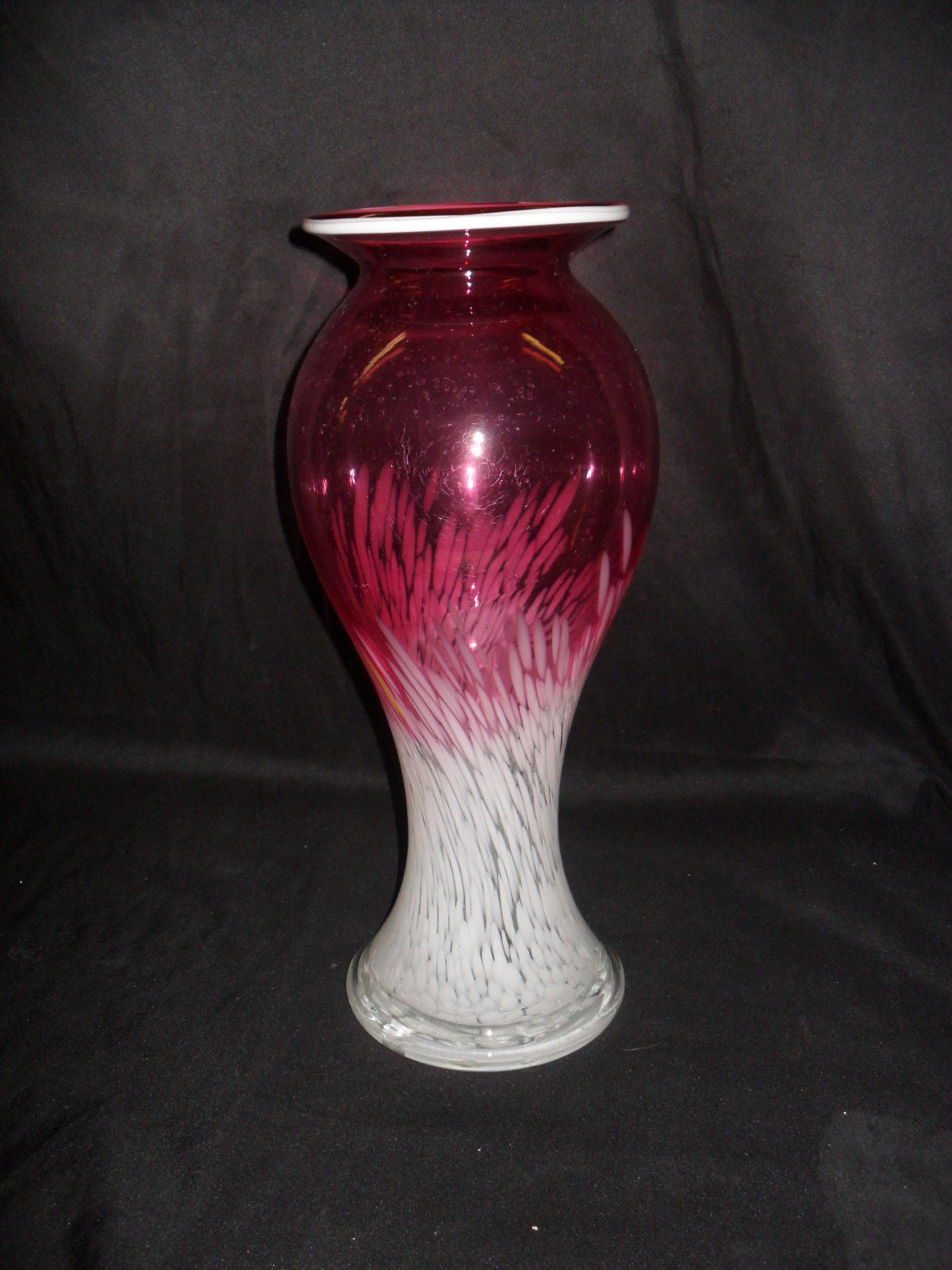 Fenton Cranberry Glass Vase