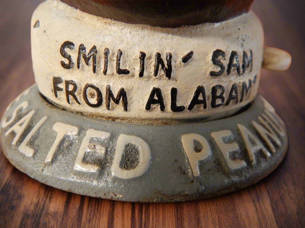 Cast Iron Mechanical Bank - "Smilin' Sam From Alabam'"