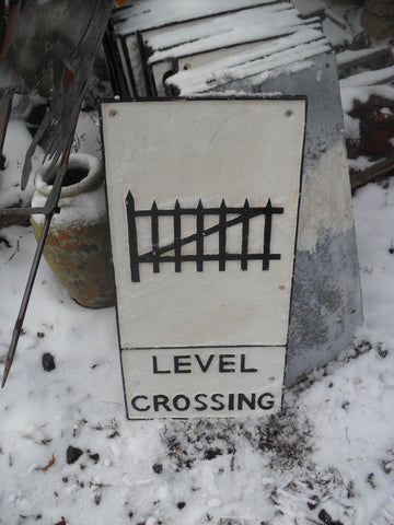 Cast Iron Sign - Rail Road Level Crossing