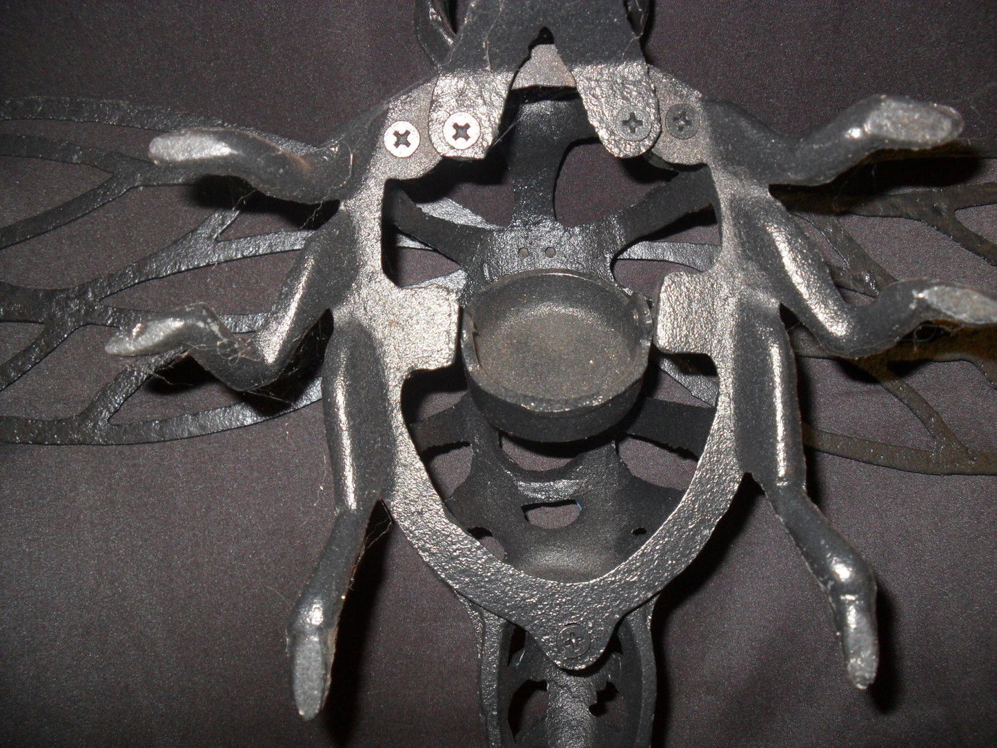 Dragonfly Tealight Holder Cast Iron Wall Mounted