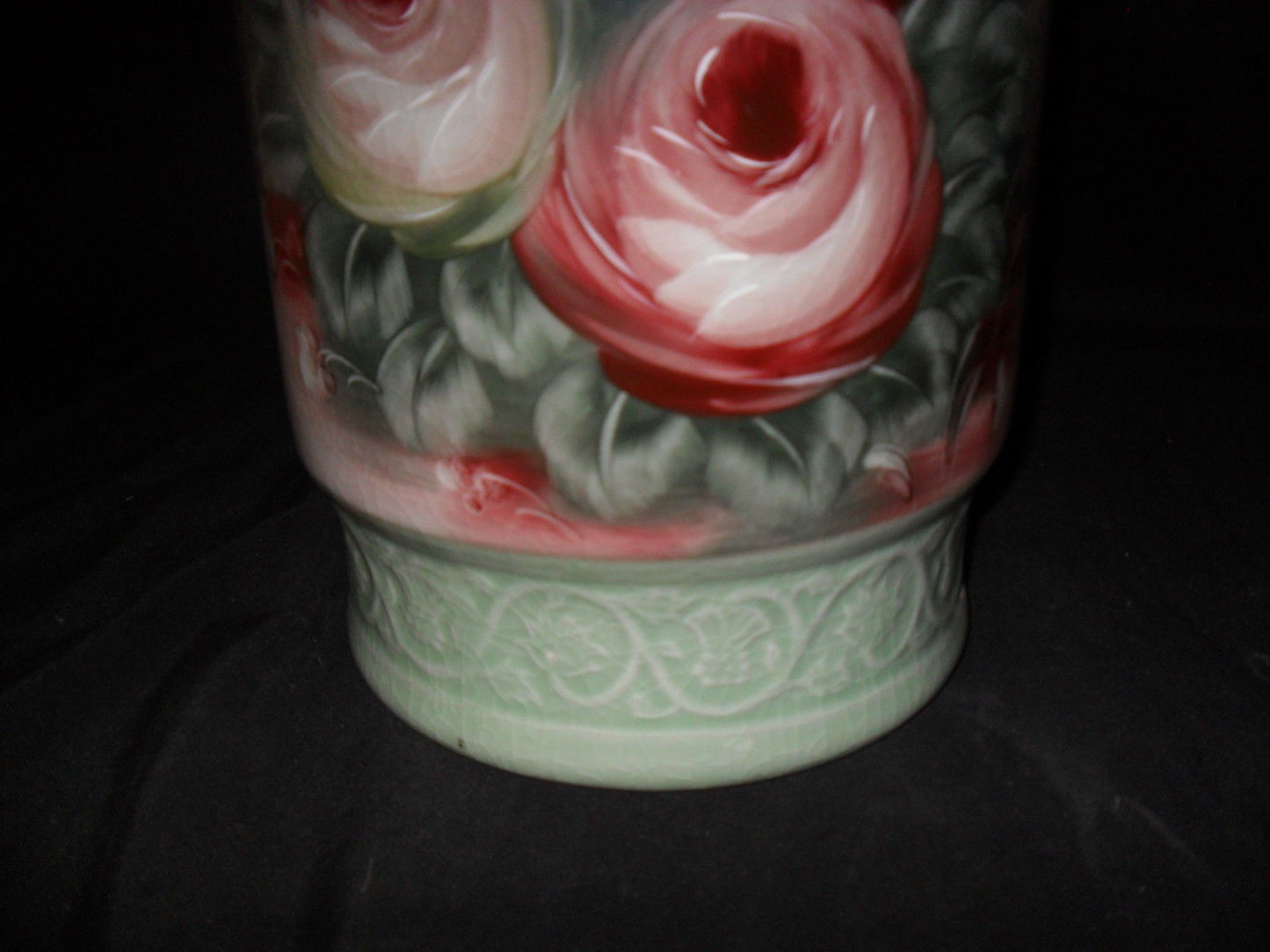 Porcelain - Umbrella Stand with Crackle Finish Floral