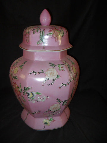 Porcelain - Urn Floral Painted Covered Urn
