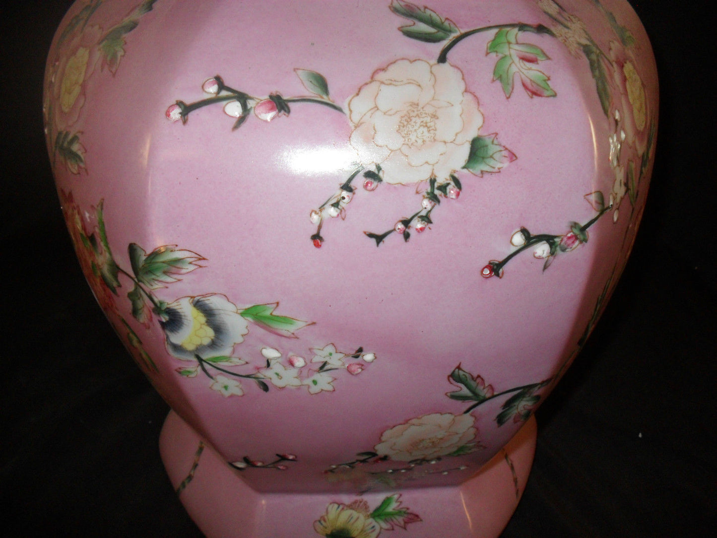 Porcelain - Urn Floral Painted Covered Urn-Jantiques LLC.