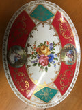 Hand Painted Porcelain Oval Jewel Box