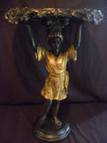 Statue Holder - Blackamoor Standing w/ Shell