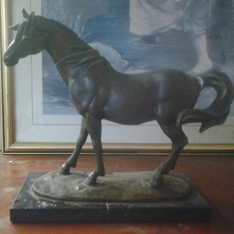 Bronze Figurine - Horse on Marble Base