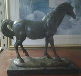Bronze Figurine - Horse on Marble Base