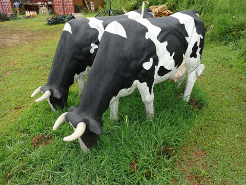 Single Life Size Polyresin Cow (Grazing)