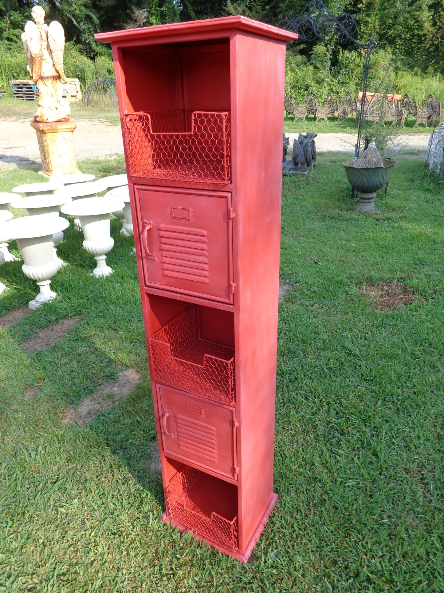 Industrial Red Locker Cabinet