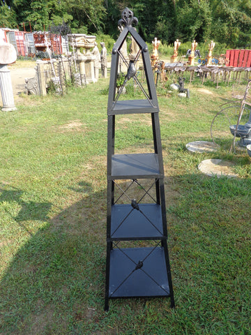 Industrial Black Stacking Obelisk Shelf