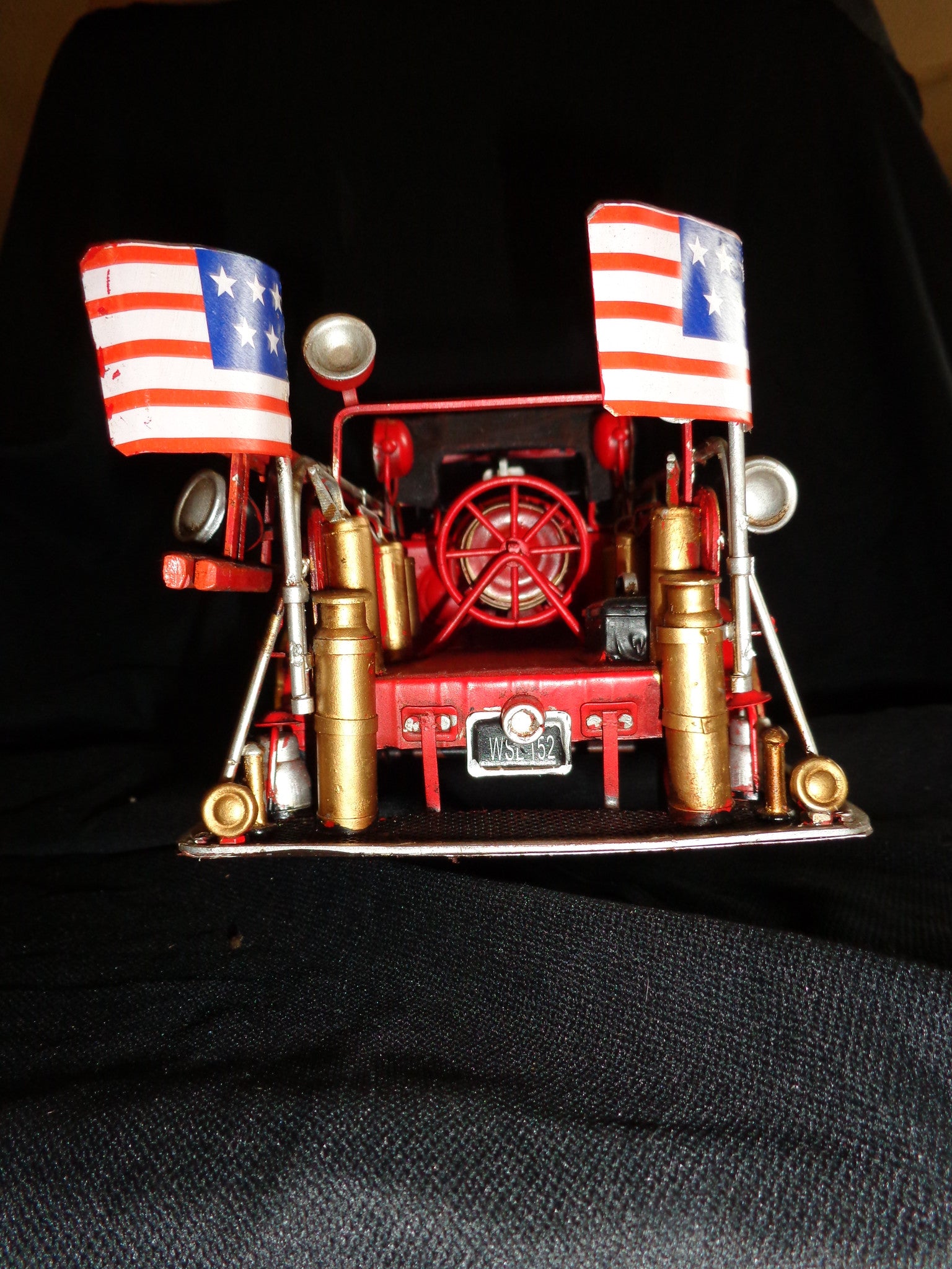 Vintage Toys - Fire Truck Patriotic US Flag 