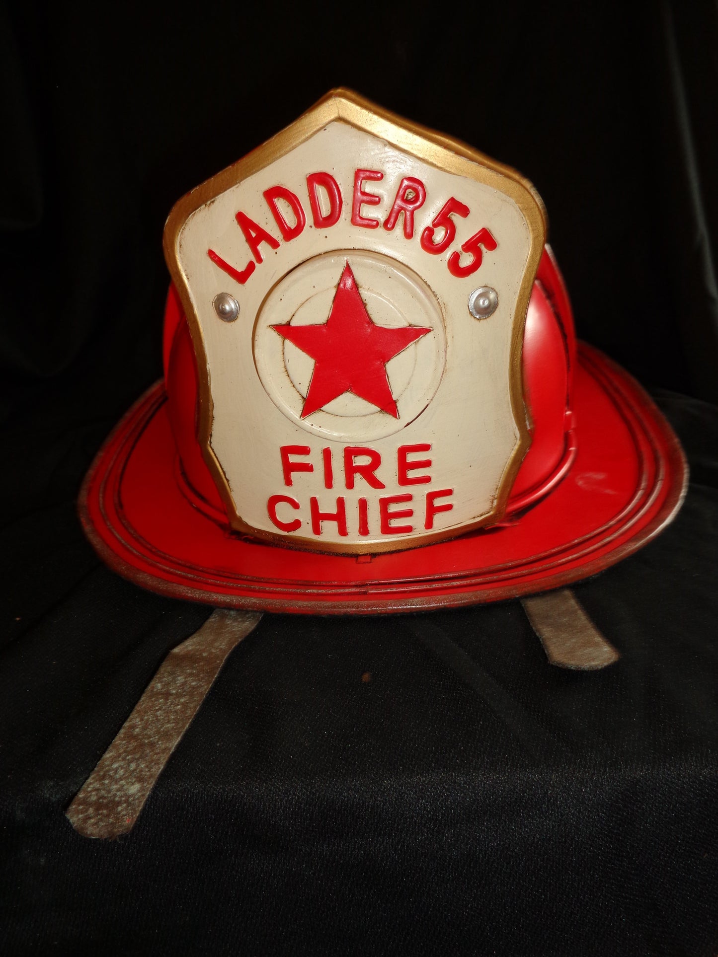 Metal Tin - Helmet Fireman Ladder 55 Fire Cheif