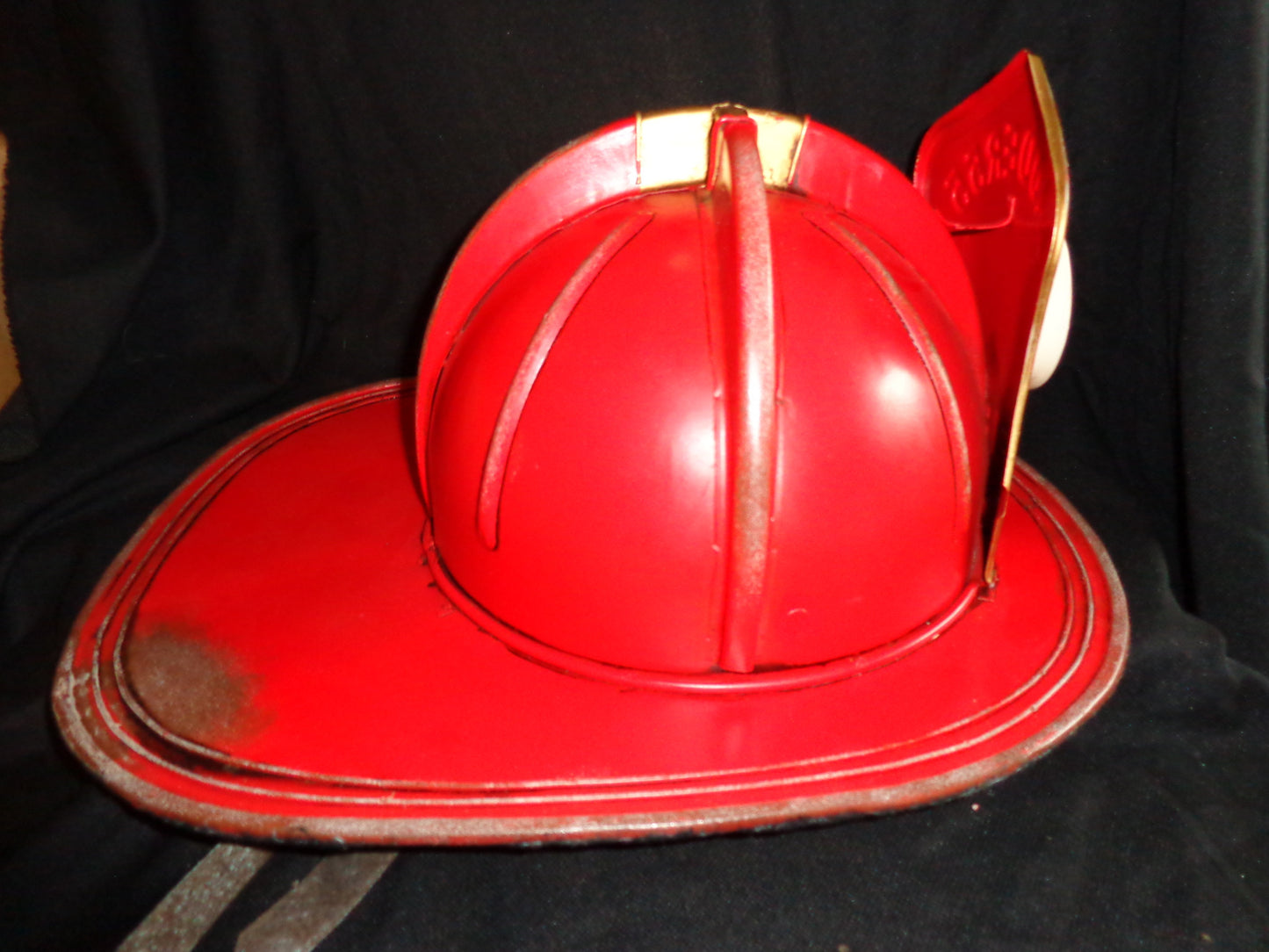 Metal Tin - Helmet Fireman Ladder 55 Fire Cheif