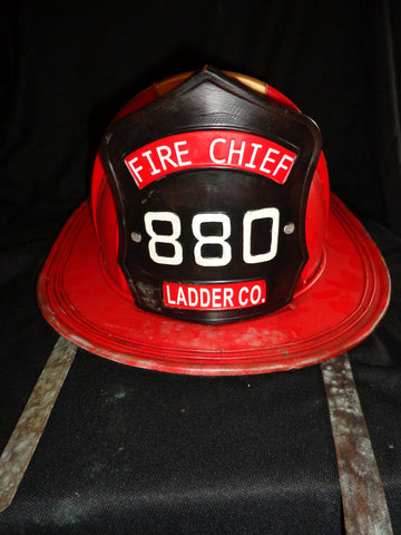 Metal Tin - Fire Cheif Ladder Co. 880 Red Helmet