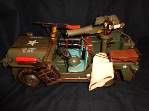 Vintage Toys - Willys WB Military Jeep 15" Large