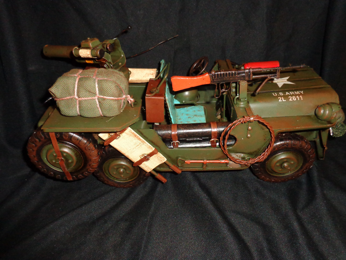 Vintage Toys - Willys WB Military Jeep 15" Large