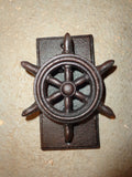 Door Knocker -Cast Iron Nautical Ship Wheel