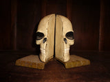 Bookends -Cast Iron  Pair Halloween Skull Head