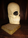 Bookends -Cast Iron  Pair Halloween Skull Head