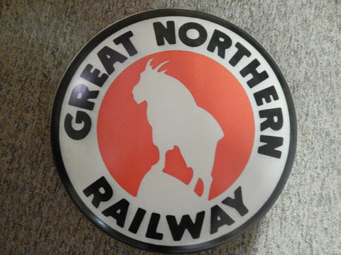 Tin Sign - Advertising Button  "Great Northern Railway"
