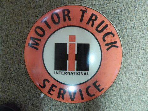 Tin Sign - Advertising Button "International Motor Truck Service"