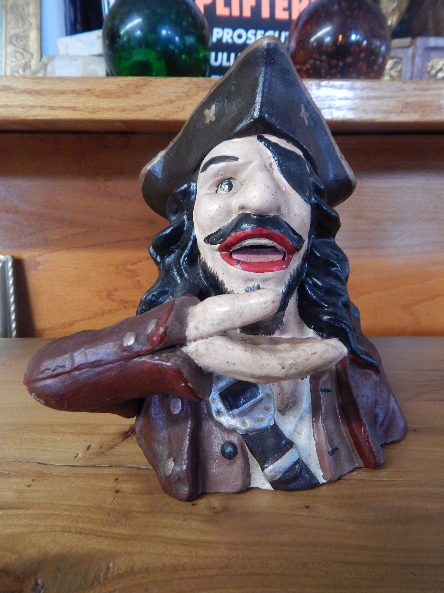 Cast Iron Mechanical Bank - Pirate