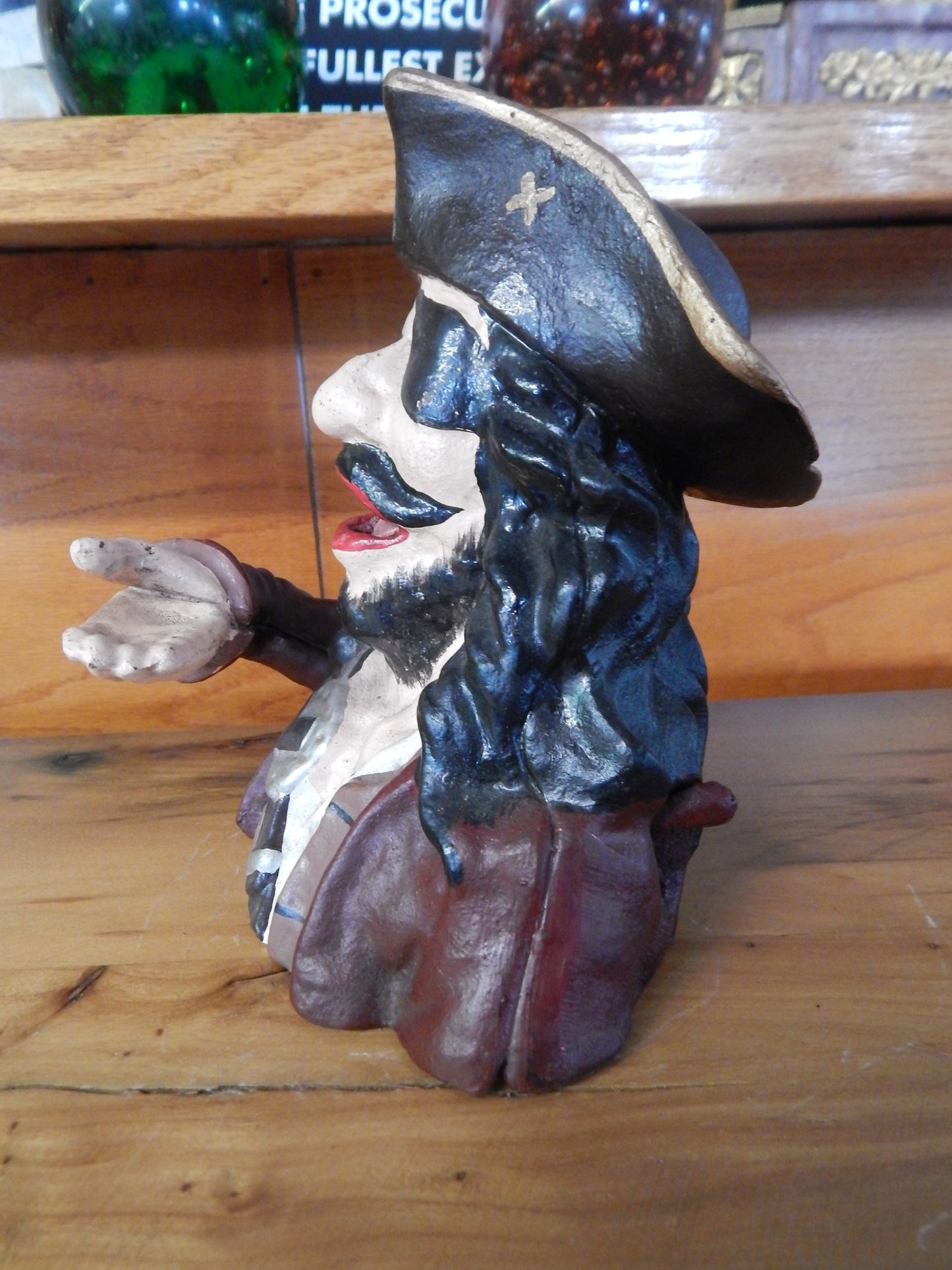 Cast Iron Mechanical Bank - Pirate