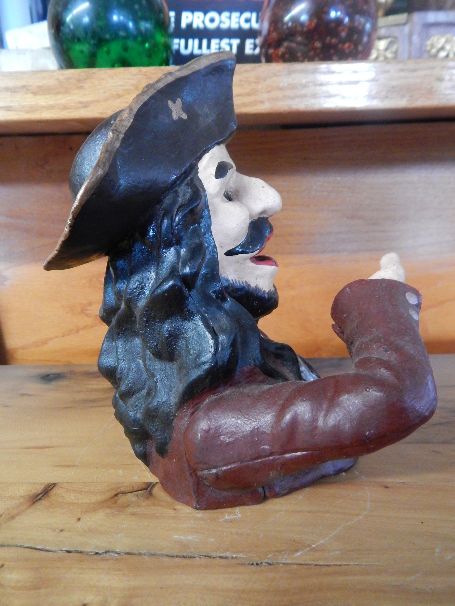 Cast Iron Mechanical Bank - Pirate