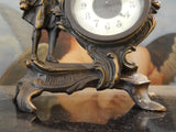 Bronze Clock - Figural French Table Top Clock
