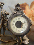 Bronze Clock - Figural French Table Top Clock