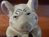 Pig Bank - Cast Iron Pig Thrifty The Wise Pig