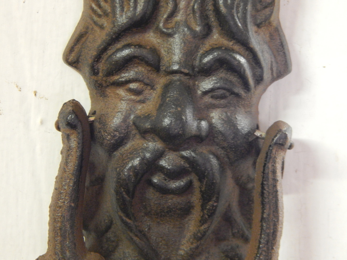 Door Knocker - Cast Iron Gothic Face Gargoyle Griffin