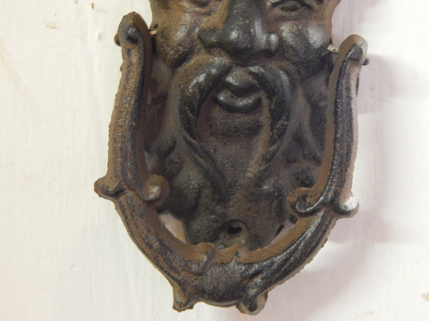 Door Knocker - Cast Iron Gothic Face Gargoyle Griffin