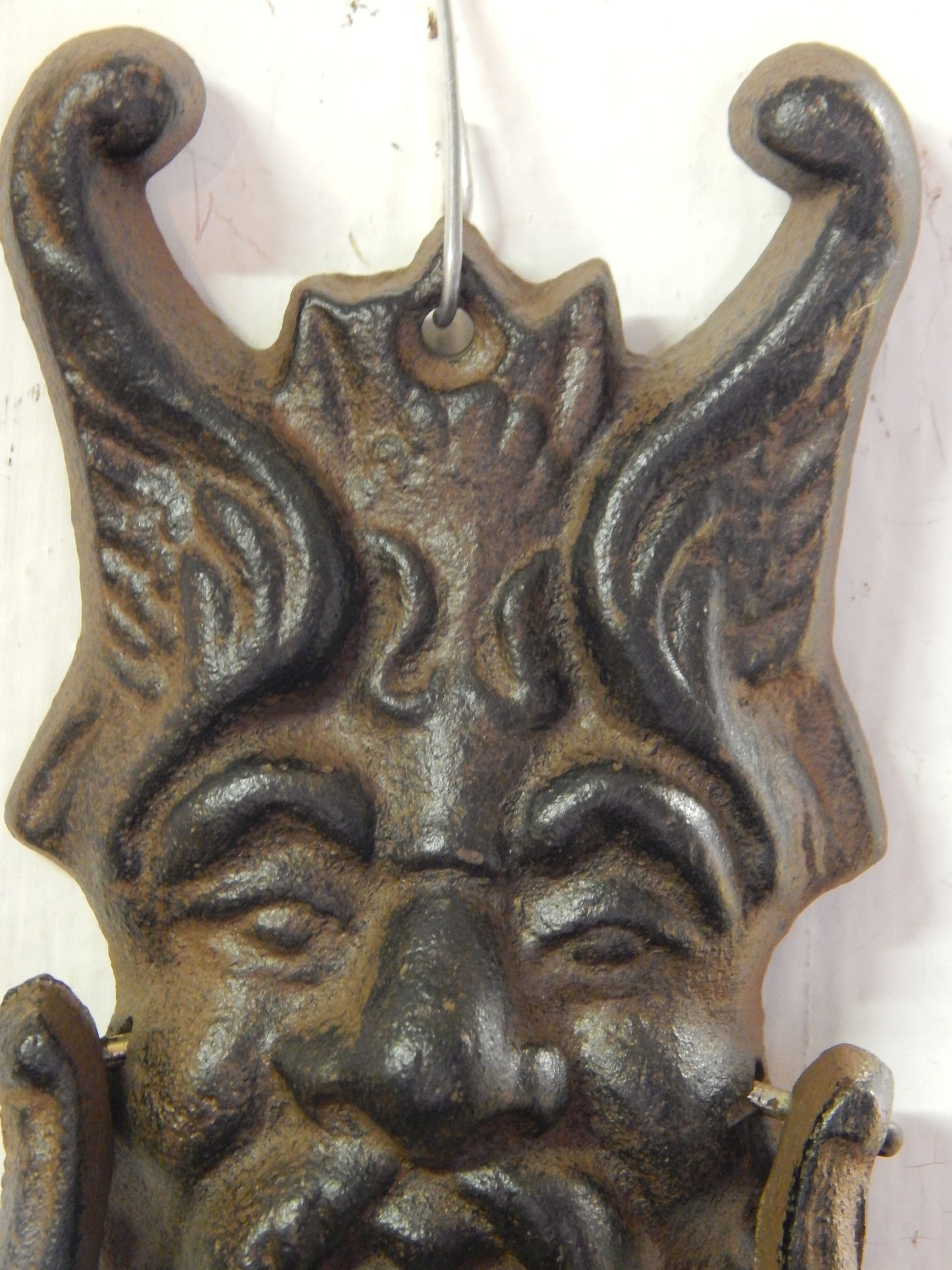 Door Knocker - Cast Iron Gothic Face Gargoyle Griffin