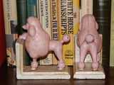 Book Ends -Cast Iron  Pair Pink Poodle