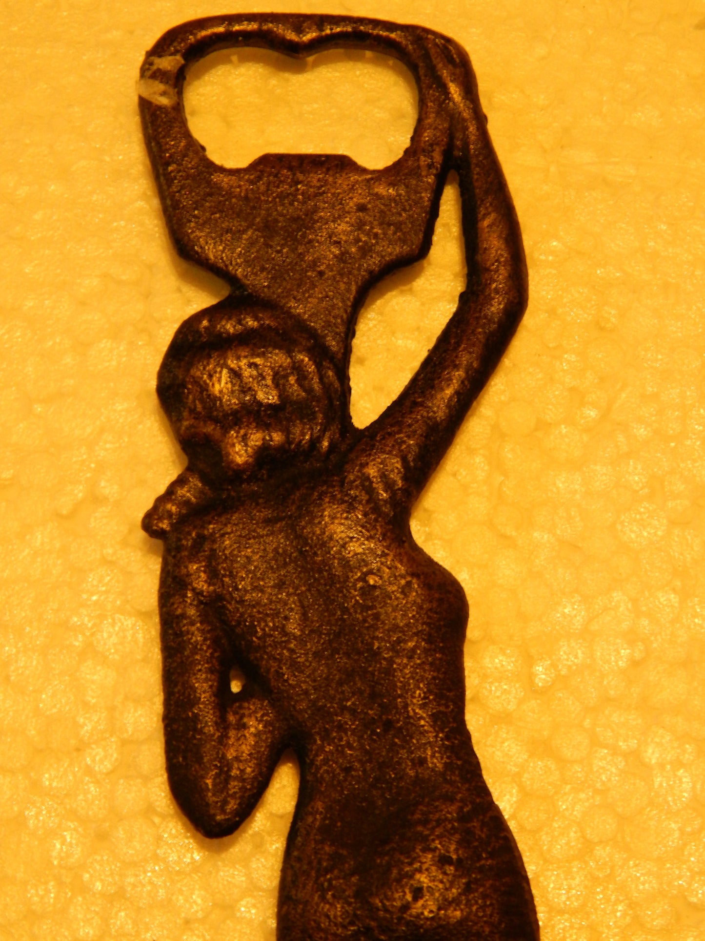 Bottle Opener -Cast Iron   Girl With Fan