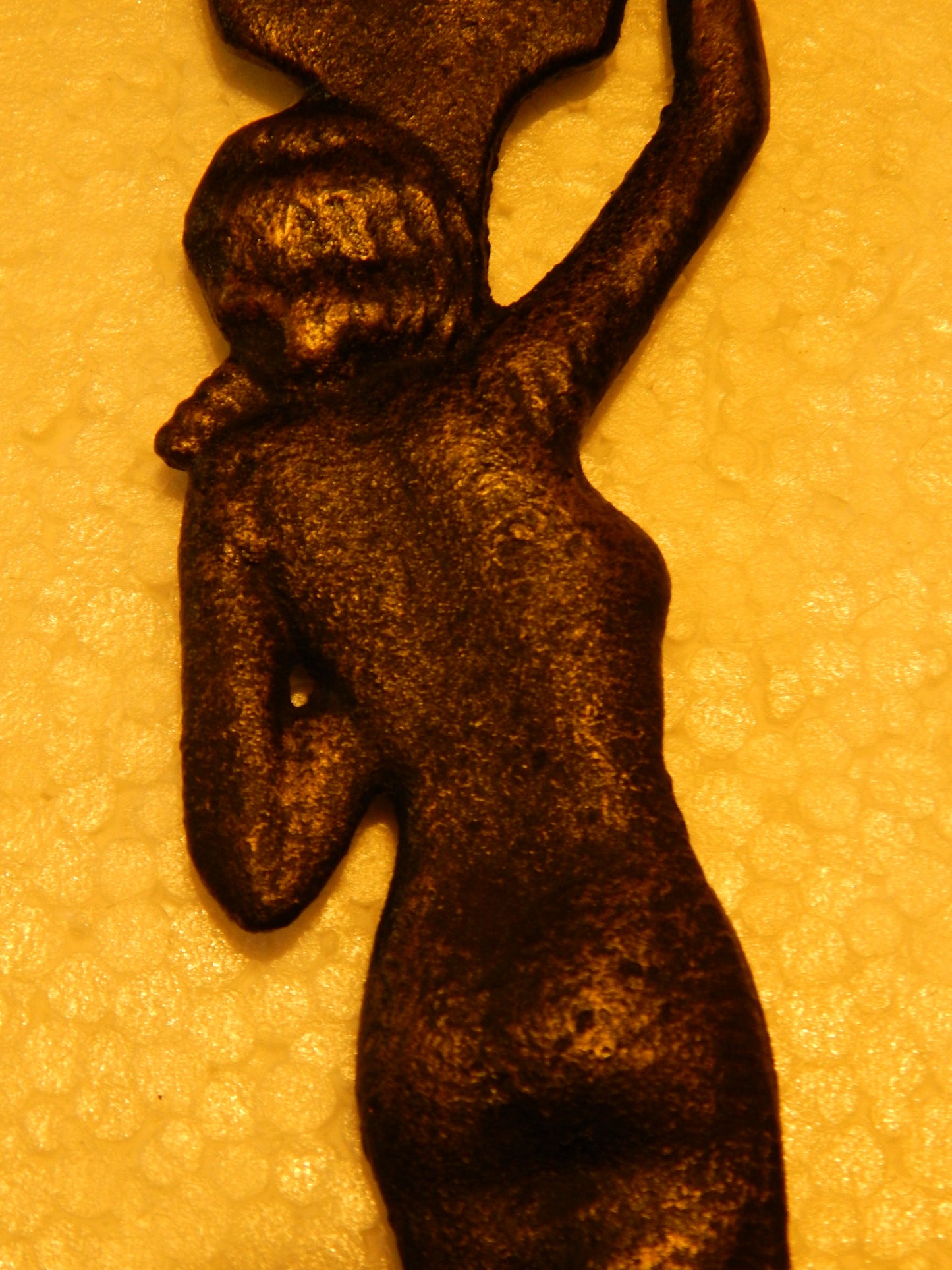 Bottle Opener -Cast Iron   Girl With Fan