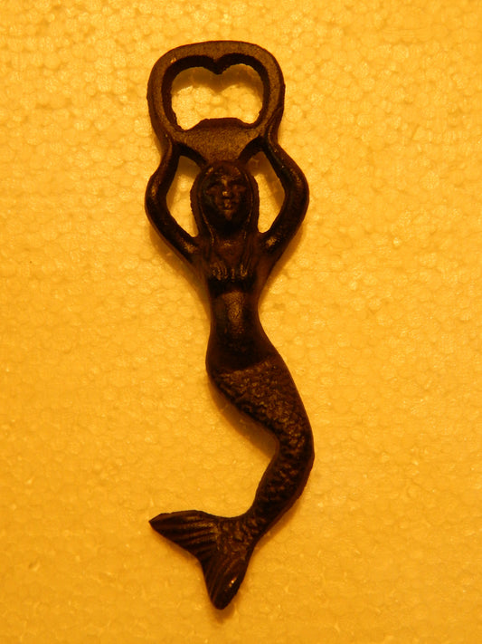 Bottle Opener - Cast Iron Mermaid Held