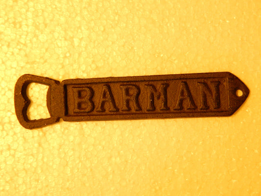 Bottle Opener -Cast Iron Beer BARMAN