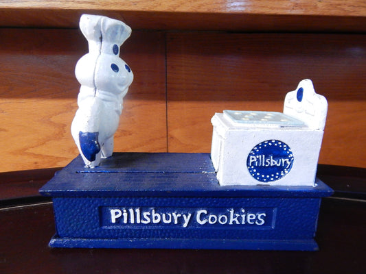 Cast Iron Mechanical Bank - Pillsbury Doughboy