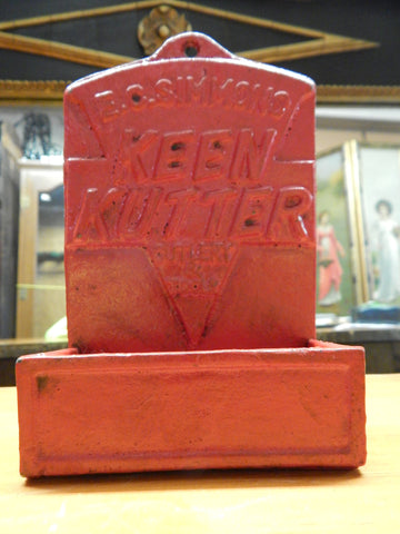 Cast Iron Match Box Holder - "Keen Kutter Cutlery & Tools" E.C Simmons