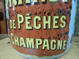Umbrella Stand Porcelain - French Cusenier Peach Brandy c.1900 Advertising