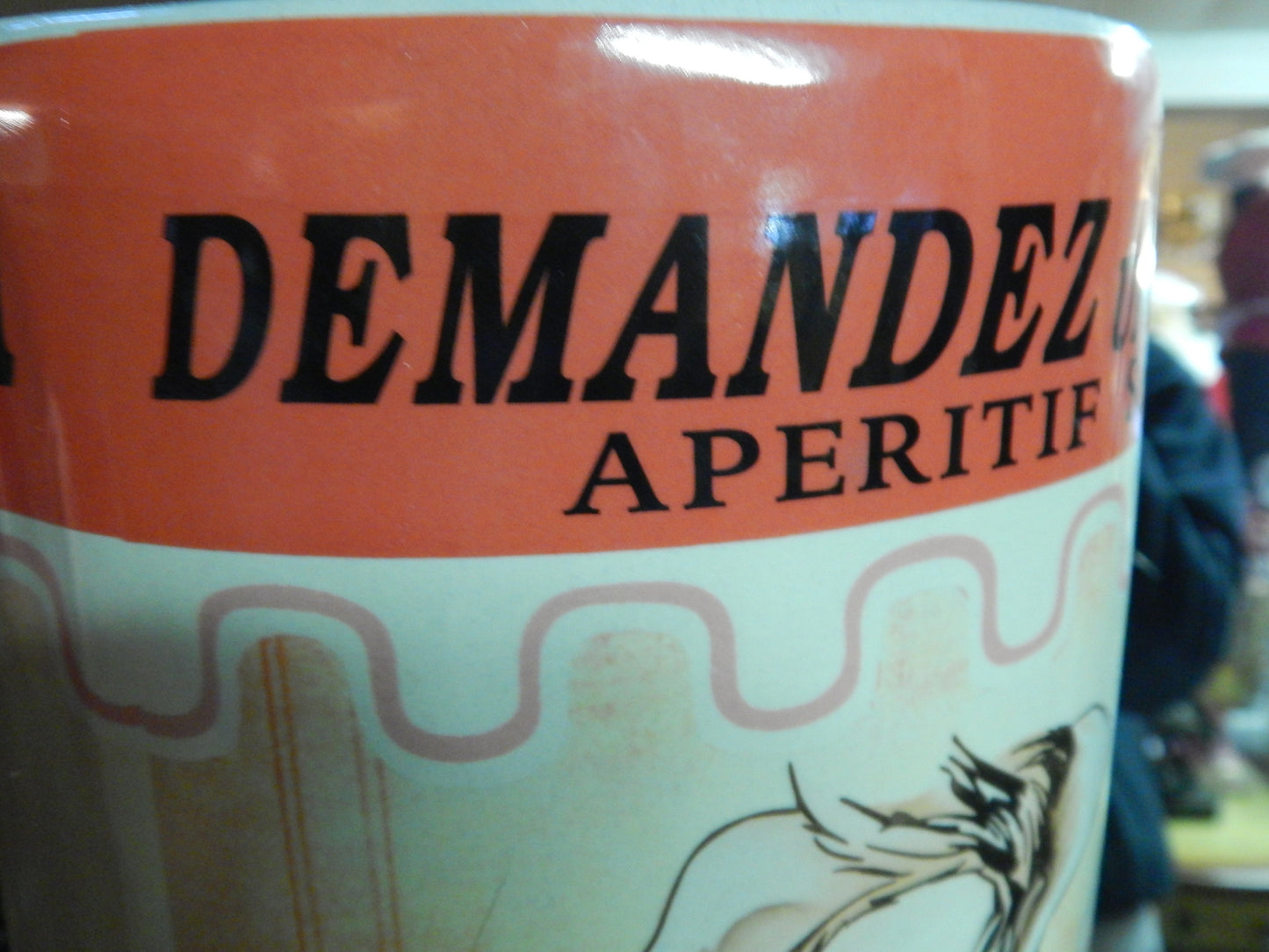 Umbrella Stand Porcelain - French "Demandez un Marra" Advertising