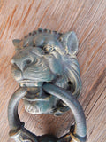 Lion Door Knocker -Cast Iron Gothic Lion Head