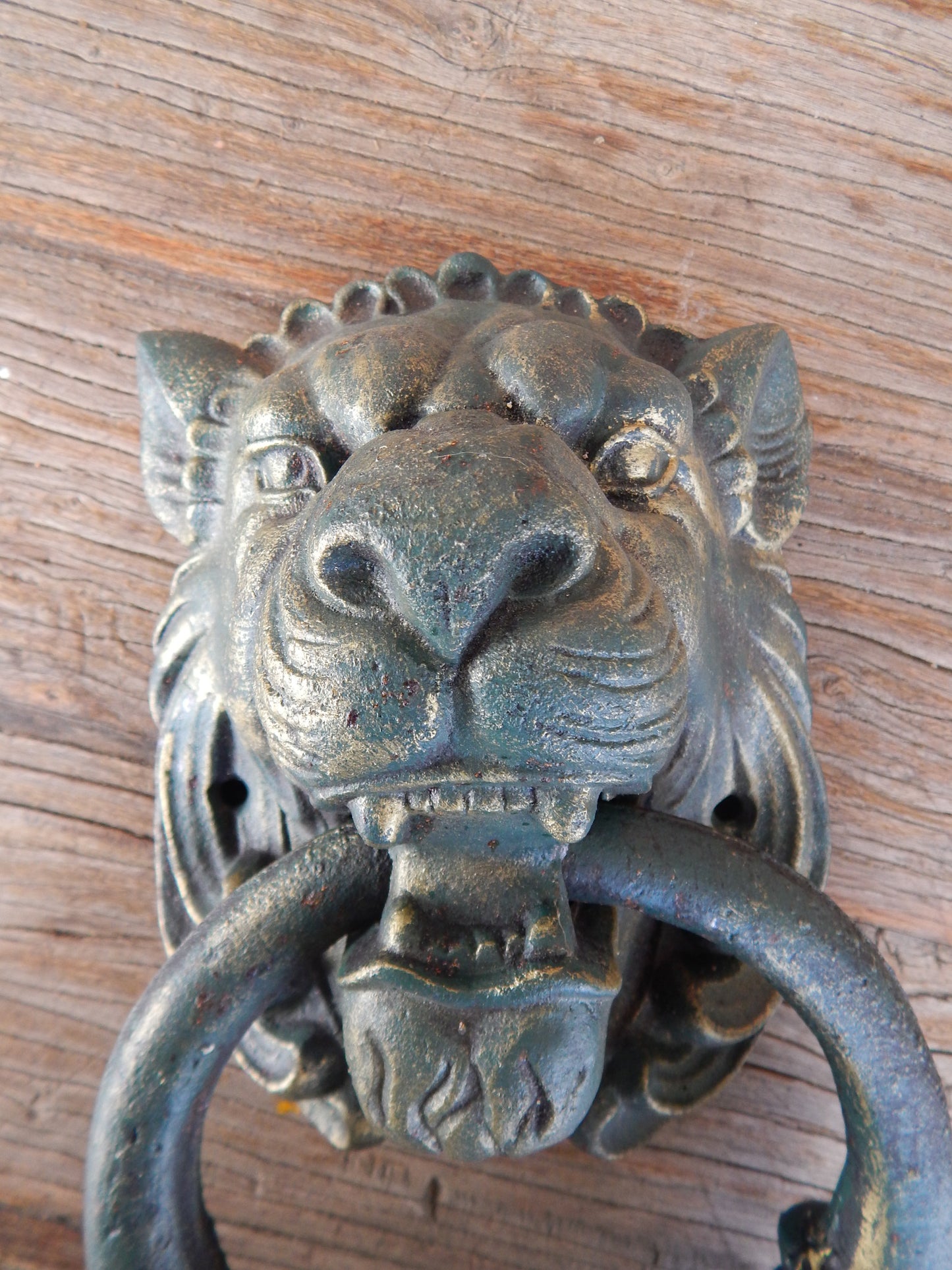 Lion Door Knocker -Cast Iron Gothic Lion Head