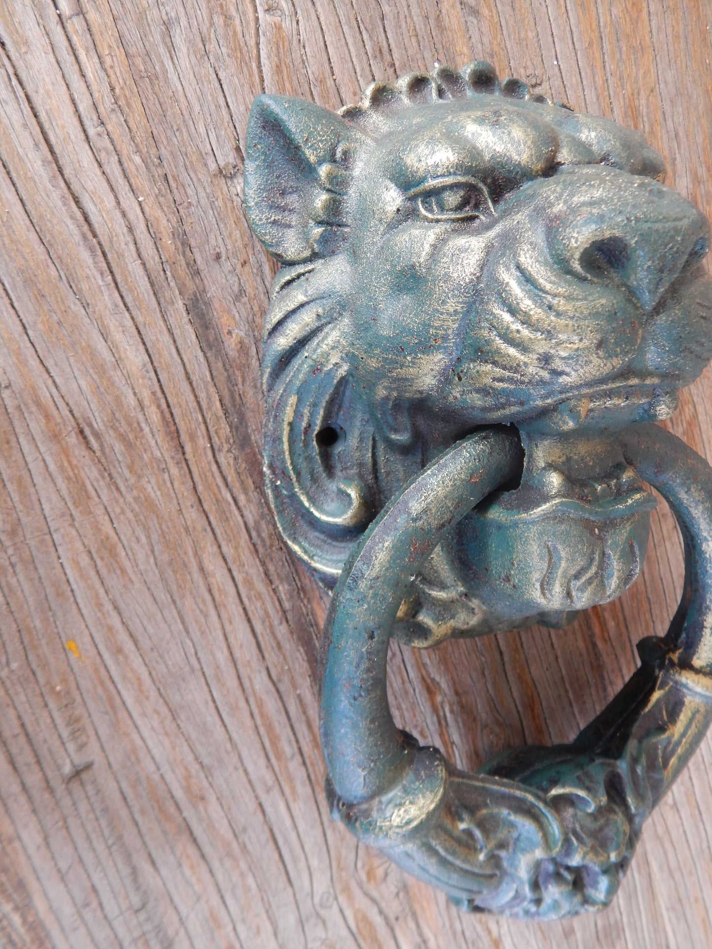 Lion Door Knocker -Cast Iron Gothic Lion Head