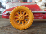 Michelin Figurine - Cast Iron Michelin Tire Advertising Red Race Car Toy