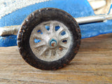 Michelin Figurine -Cast Iron  Michelin Tire Advertising Blue Race Car Toy
