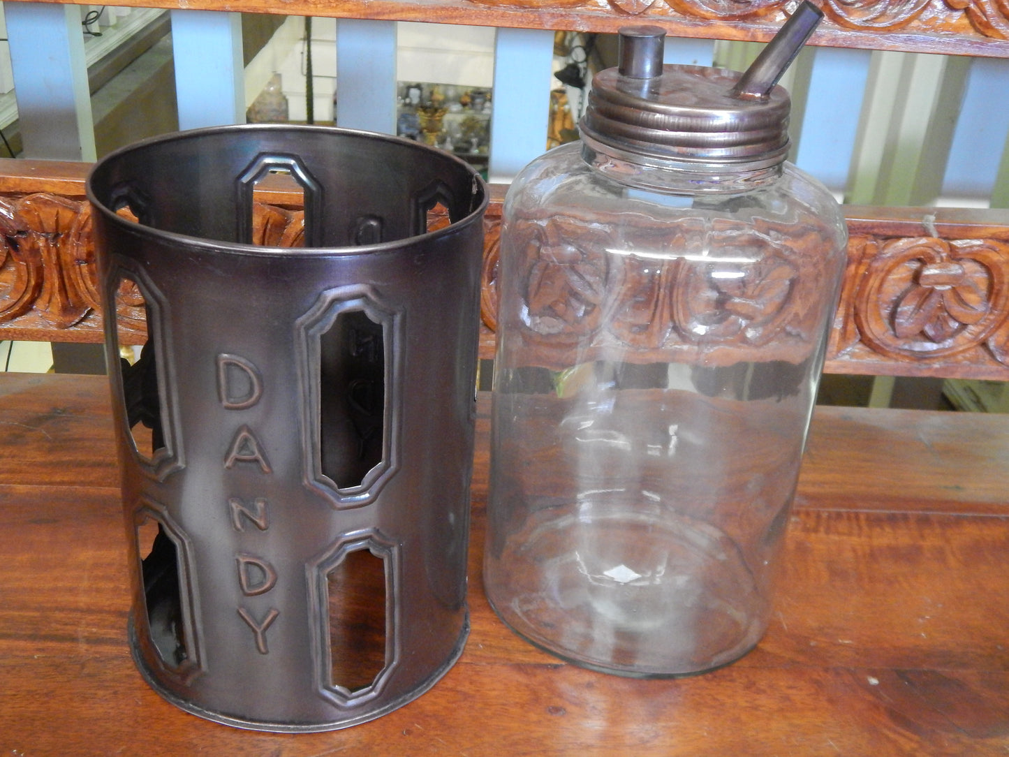 Metal Tin - Dandy Kerosene Oil Filler Can Blown Jug