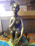 Sevres Porcelain - Blue Bowls French w/ Gilt Bronze Ormolu Lady